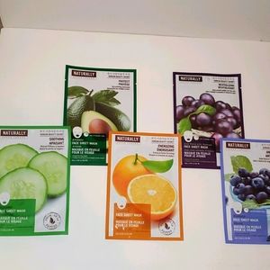 Naturally Upper Canada Single Use Face Sheet Masks - Avocado